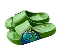 Krabbelschuhe Baby Winter Dinosaurier-Kinder-Hausschuhe, niedliche -Strand-Hausschuhe für Kinder, rutschfeste - und Mädchen-Sommerschuhe Barfußschuhe Hausschuhe Kinder Pantoffeln Junge (Green, 40)