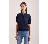 Strickpullover SEIDENSTICKER, Damen, Gr. XS, navy, 90% Wolle, 10% Seide, regular fit, Pullover Strickpullover, Polo (29489662-XS) navy