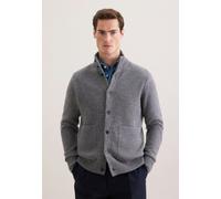 Seidensticker Cardigan Herren Regular Fit Wolle grau, XL