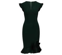 Kraimod Women's Bandagekleid aus hochwertigem Material mit Volants Special Occasion Dress, dunkelgrün, 34