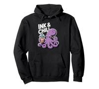 Kraken Octopus Marine Theme for Men and Women Pullover Hoodie