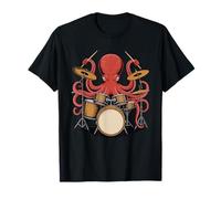 Kraken Octopus Playing Drums for Musician Men and Women T-Shirt