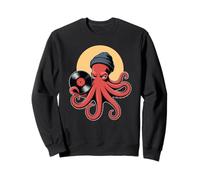 Kraken Octopus Vinyl Record Music Theme for Men and Women Sweatshirt