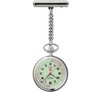 Krankenpflegeuhr REGENT "P757", silber (edelstahlfarben), Taschenuhren, Damen, Quarzuhr, Damenuhr (72341669-0) edelstahlfarben