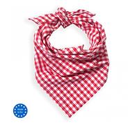 Krause & Sohn Oktoberfest Halstuch rot-weiß kariert 105 x 45 cm Trachtentuch Wiesn Bavaria Dreieckstuch Accessoire