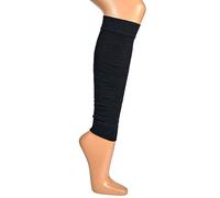 krautwear® Damen Beinwärmer Arm Stulpen Legwarmers Geringelt Einfarbig Gestrickte Strümpfe 80er 90er Jahre 1980er Jahre Pink Lila Grün Schwarz Weiss Braun (schwarz)