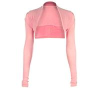 krautwear Damen Bolero Langarm Viskose Stola Bolerojacke Hochzeit Festlich Einfarbig schwarz grau rosa Navy