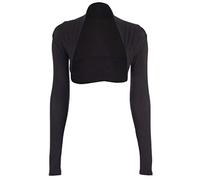 krautwear Damen Bolero Langarm Viskose Stola Bolerojacke Hochzeit Festlich Einfarbig schwarz grau rosa Navy