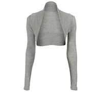 krautwear Damen Bolero Langarm Viskose Stola Bolerojacke Hochzeit Festlich Einfarbig schwarz grau rosa Navy