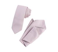 Krawatte BOSS "H-SET TIE-PKT SQ", Herren, light, pastel pink, Web, Materialmix, gemustert, festlich, Krawatten, mit Einstecktuch, Geschenkset (24954226-0) light, pastel pink