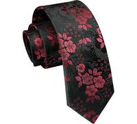 Krawatte Herren 6cm Hochzeit Business Einheitsgröße Rote Blume