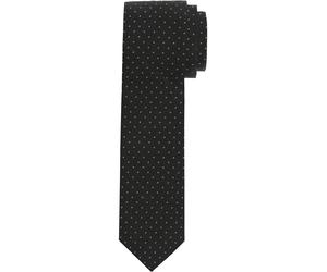 Krawatte OLYMP "Seidenkrawatte", Herren, schwarz, Seide, Minimalmuster, Krawatten (77238803-0) schwarz
