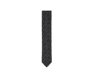 Krawatte SEIDENSTICKER "Slim", Herren, schwarz, Baumwolle, gemustert, Krawatten, Schmal (5cm) Kleinmuster (50008945-0) schwarz