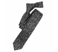 Venti Slim Krawatte schwarz, Gemustert
