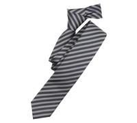 Krawatte VENTI "VENTI Krawatte gestreift", Herren, grau (dunkelgrau), 100% Seide, Krawatten (85850647-0) dunkelgrau