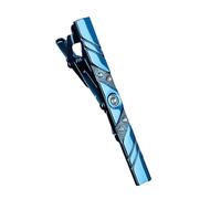 Krawattenklammer Für Männer Luxuriöse Diamant Inlays Legierung Krawattenverschluss Klemmklammern Messing Blaue Schnalle Für Hochzeit Business Halsklammer