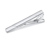 Krawattennadel 2 Stück klassische Herren-Krawattenklammern in Schwarz und Gold, Schmuckzubehör(Silver)