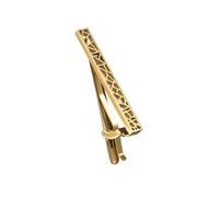 Krawattennadel 2Pcs Kupfer Schwarz Gold Farbe Krawatte Clip for Männer Hochzeit Verschluss Gentleman Krawatten Bar Pin for zubehör(Gold)