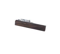 Krawattennadel Männer Vintage Holz Kupfer Metall Krawatte Bar Bräutigam Hochzeit Business Holz Krawatte Clips Pin(Black)