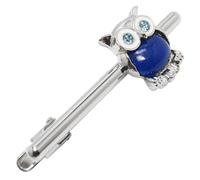 Krawattennadel mit Eulen-Motiv, silber, Einheitsgröße