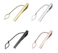 Krawattennadeln für Herren 4 stücke Mode Kette Krawatte ClipKrawattenklammern for Männer Hals Pin Bar mit Box