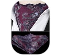 Krawattenschal Ascot Halstuch Burgundy Paisley-1 Einheitsgröße