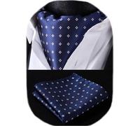 Krawattenschal Herren Ascot Paisley Halstuch Z01 Blau Einheitsgröße