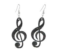 Kreative Acryl Ohrringe Mit Musiknoten Modische Statement Accessoires Trendige Handgefertigte Ohrstecker Für Frauen Schwarze Transparente Ohrringe