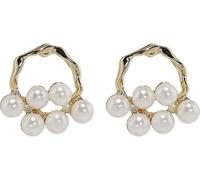 Kreative Ohrringe, stilvolle Persönlichkeit Ohrrin S925 Silber Ohrstecker mit Perle - ein modisches Statement-Piece. Schlichte und kompakte Joker-Ohrringe im angesagten Joker-Stil.