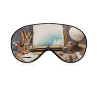 Kreative Schreibtisch-Augenmaske, Seitenschlafmaske, leichte Augenbinde, Schlafmaske, Nasenpolster und Gummiband für Kinder, Frauen und Männer