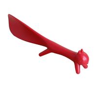 Kreativer Schuhlöffel in Eichhörnchenform, tragbarer Schuhlöffel mit kurzem Griff, einzigartiger kleiner Schuhheber, praktischer Schuhhelfer für Männer und Frauen (Rot)