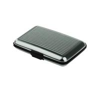 Kreditkartenetui aus Metall, Namenskartenhalter, wasserdicht, Kreditkartenschutz für Damen und Herren, grau, Einheitsgröße