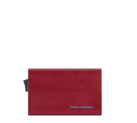 Kreditkartenetui mit Schiebeentnahme und rückseitiger Klappentasche Blue Square rot - Farb-Varianten: Rot