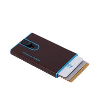 Kreditkartenhalter mit Schiebesystem Piquadro Blue Square, Dunkelbraun - Farb-Varianten: Dunkel Braun