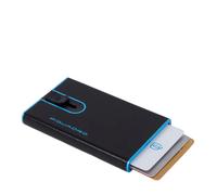 Kreditkartenhalter mit Schiebesystem Piquadro Blue Square, schwarz - Farb-Varianten: Schwarz