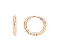 Leonardo Lilo Beauty's Ohrringe aus Edelstahl 1 Paar, kleine roségoldene Klapp-Creolen, schlichte Basic-Creolen, Modeschmuck für Damen 022072
