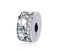 Kreuz-Charm, 925er-Sterlingsilber, Stopper-Charm-Clip, Abstandshalter, Charm für Pandora-Charm-Armband, Sterling-Silber