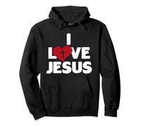 Kreuz Christliche Religion Jesus Christus Devotee I Love Jesus Pullover Hoodie