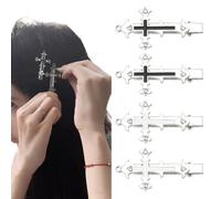 Kreuz Haarspangen Halloween Gothic Haarschmuck für Frauen Mädchen Metall Y2K Gothic Kreuz Haarspangen Haarnadeln Alligator Clips 4 Stück Coole Halloween Haarschmuck Vampir Kostüme Zubehör