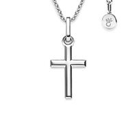 Kreuz Kette Mädchen Junge Silber 925 klein | Taufkette Halskette mit Kreuzanhänger Kreuzkette Baby Kinder | Schmuck Geschenk Geburt Taufe Kommunion Taufgeschenk Patenkind | Silberkette Kinderkette