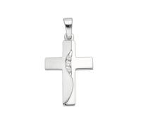 Kreuzanhänger ADELIA´S "Damen & Herren 925 Silber Kreuz Anhänger mit Zirkonia", silber, Schmuckanhänger, Damen, Silber 925 (Sterlingsilber), mit Zirkonia für Damen & Herren (46997124-0) silber