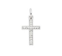 Kreuzanhänger ADELIA´S "Damen & Herren 925 Silber Kreuz Anhänger mit Zirkonia", silber, Schmuckanhänger, Damen, Silber 925 (Sterlingsilber), mit Zirkonia für Damen & Herren (88999324-0) silber