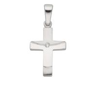 Kreuzanhänger ADELIA´S "Damen & Herren 925 Silber Kreuz Anhänger mit Zirkonia", silber, Schmuckanhänger, Damen, Silber 925 (Sterlingsilber), mit Zirkonia für Damen & Herren (32808043-0) silber