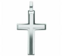 Kreuzanhänger ADELIA´S "Damen & Herren Edelstahl Kreuz Anhänger", silber, Schmuckanhänger, Damen, Damen, Edelstahl, Edelstahlschmuck für Damen & Herren (48382401-0) silber