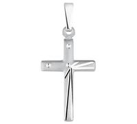 Amor Motivanhänger für Damen und Herren, Unisex, 925 Sterling Silber | Kreuz, silber Silber