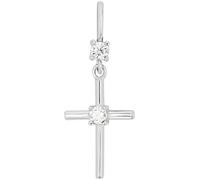 amor - Motivanhänger für Damen, 925 Sterling Silber, Zirkonia synth. | Kreuz Charms & Kettenanhänger
