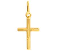 Kreuzanhänger FIRETTI "Schmuck Geschenk Gold 333 Halsschmuck Anhänger für Halskette Kreuz", gold (gelbgoldfarben), Schmuckanhänger, Damen, Gelbgold 333, 0,25 g (44395033-0) gelbgoldfarben