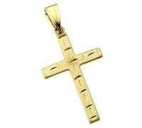 Kreuzanhänger FIRETTI "Schmuck Geschenk Gold 333 Halsschmuck Anhänger für Halskette Kreuz", gold (gelbgoldfarben), Schmuckanhänger, Damen, Gelbgold 333, 0,85 g (698363-0) gelbgoldfarben