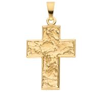 Kreuzanhänger JOBO "Anhänger Kreuz breit Goldkreuz 23 mm", gelbgold 333, Schmuckanhänger, Damen, Gelbgold 333, 8 Karat 333 Gold (63328520-0) gelbgold 333