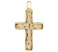 Kreuzanhänger JOBO "Anhänger Kreuz", gelb (gelbgold 585), Schmuckanhänger, Damen, Gelbgold 585, 585 Gold (71787735-0) gelbgold 585